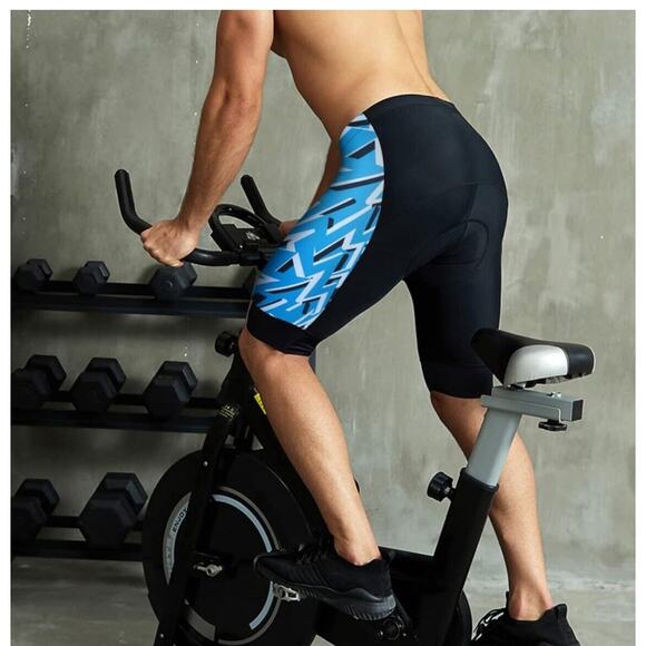 Mens Bike Shorts Cycling Pants, 3D Padded Bicycle MTB Blue XXXL New - Picture 3 of 10